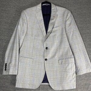 Ted Baker Endurance Jay SPJ Sport Coat Jacket Blazer Men's 40S Gray Plaid Wool